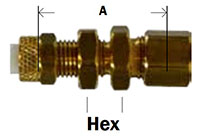 Flareless x Compression Bulkhead Union Diagram